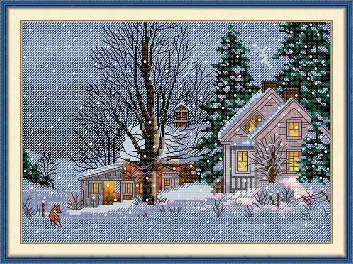 Snowy Night Cross Stitch Kits