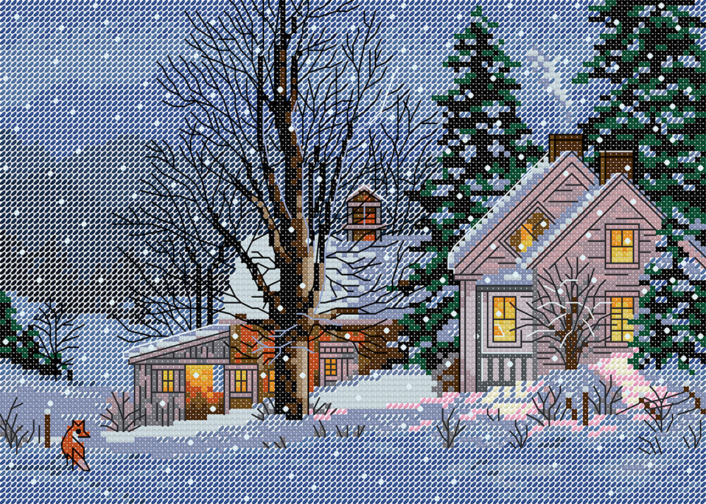 Snowy Night Cross Stitch Kits