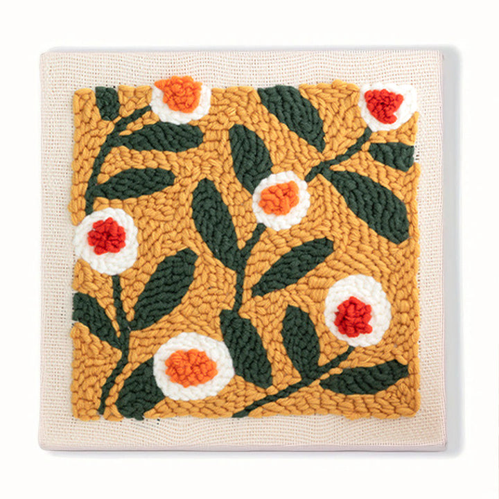 Golden Branch Blooms Punch Needle Embroidery Kits