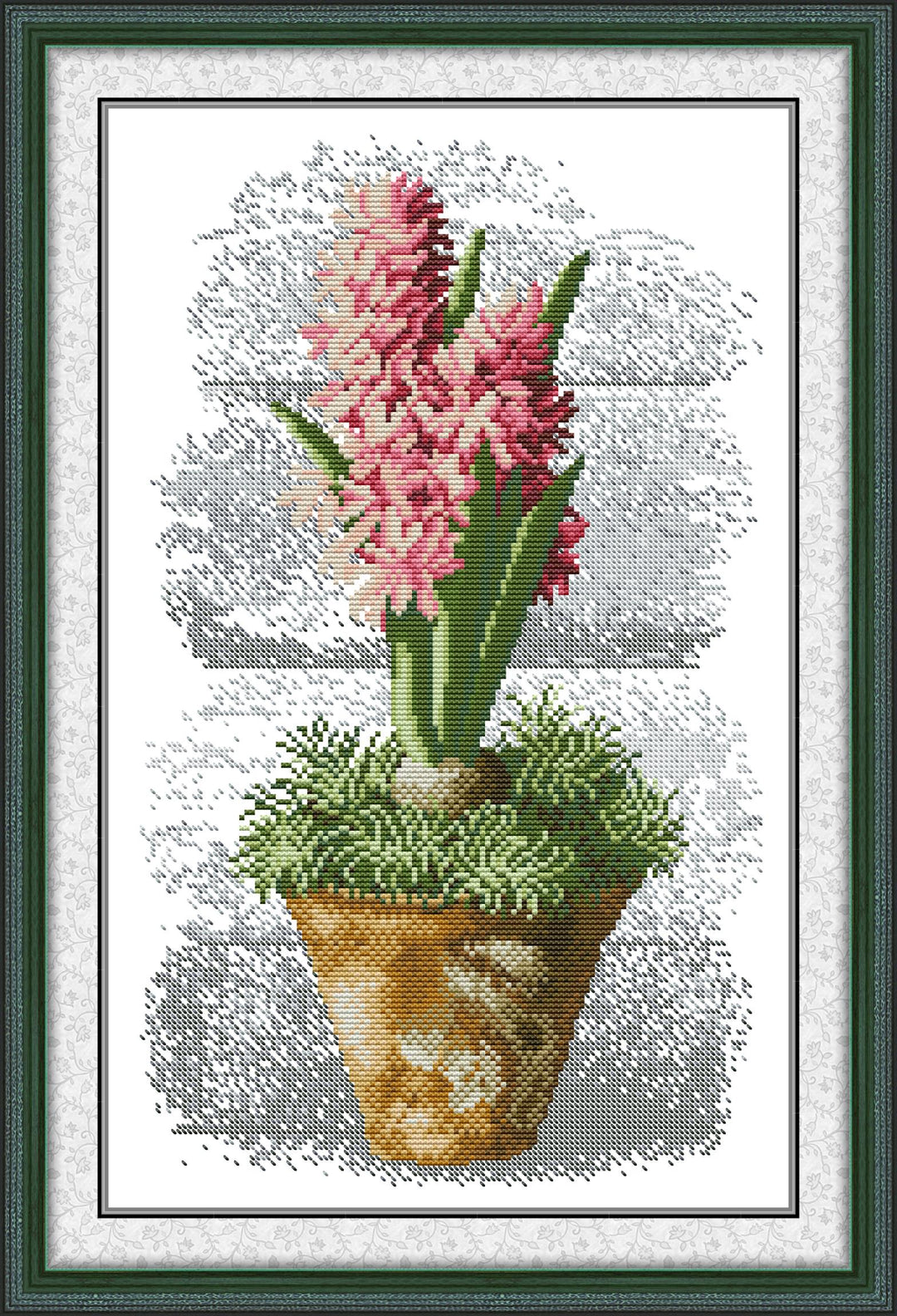 Pink Hyacinth Cross Stitch Kits