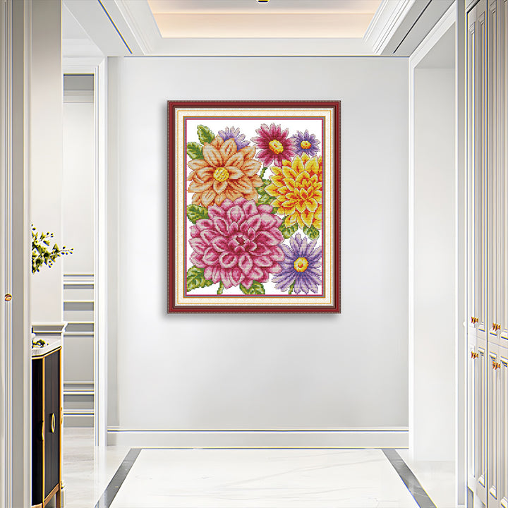 Autumn Flowers Cross Stitch Kits