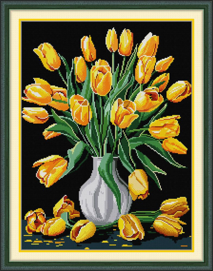 Yellow Incense in A Vase Cross Stitch Kits