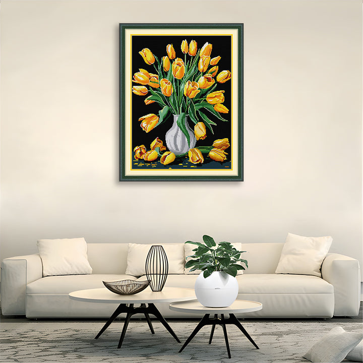 Yellow Incense in A Vase Cross Stitch Kits