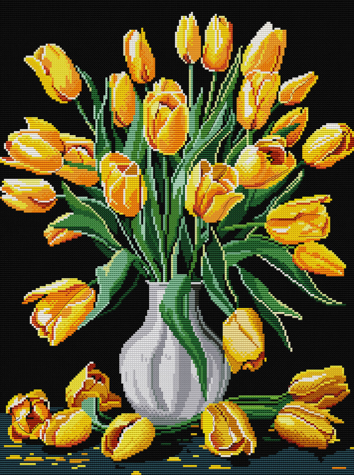 Yellow Incense in A Vase Cross Stitch Kits