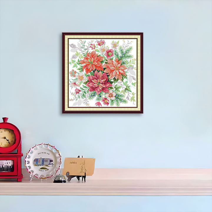 Warm Flower Clusters Cross Stitch Kits