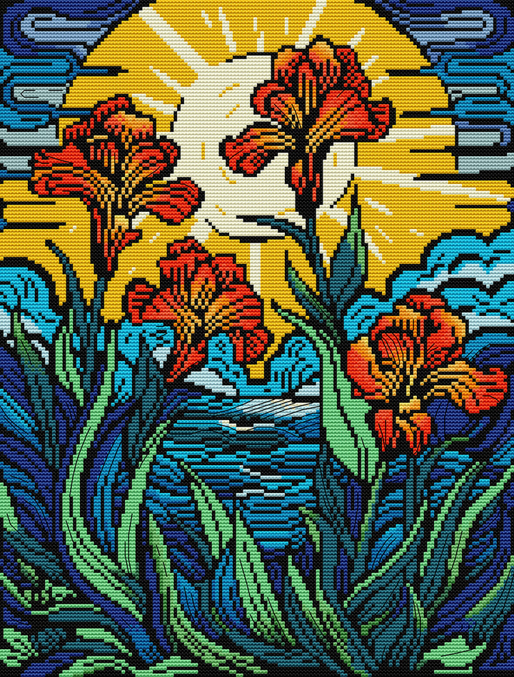 Iris Cross Stitch Kits