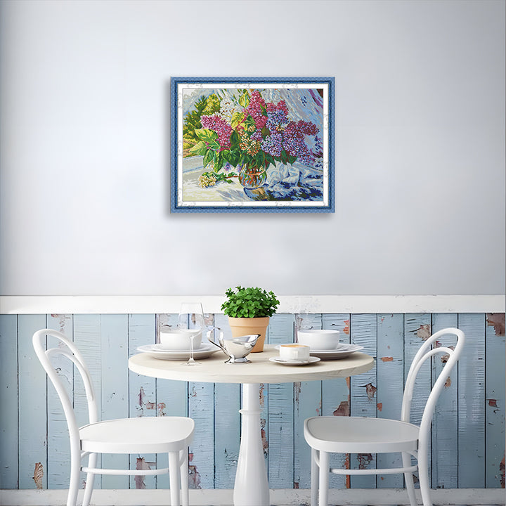 Hydrangea in A Vase Cross Stitch Kits