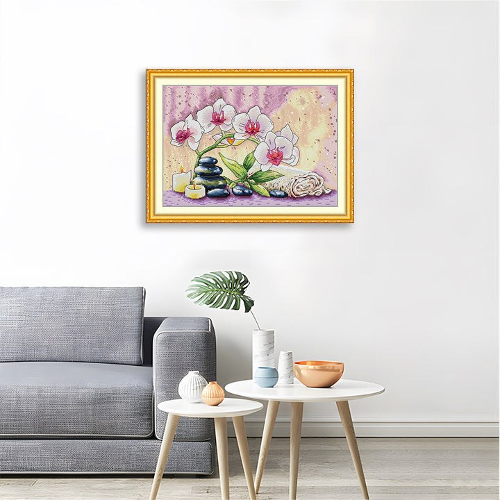 Four Phalaenopsis Orchids Cross Stitch Kits