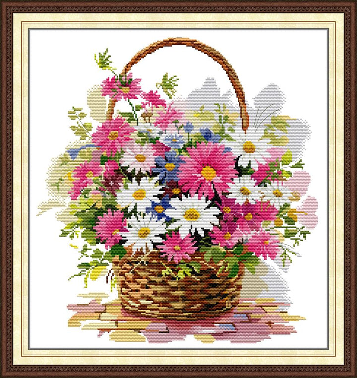 Basket of Daisies Cross Stitch Kits