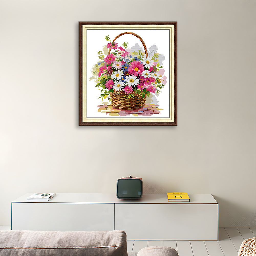 Basket of Daisies Cross Stitch Kits
