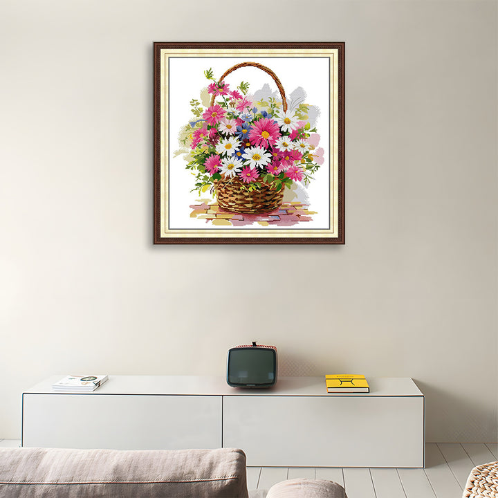 Basket of Daisies Cross Stitch Kits