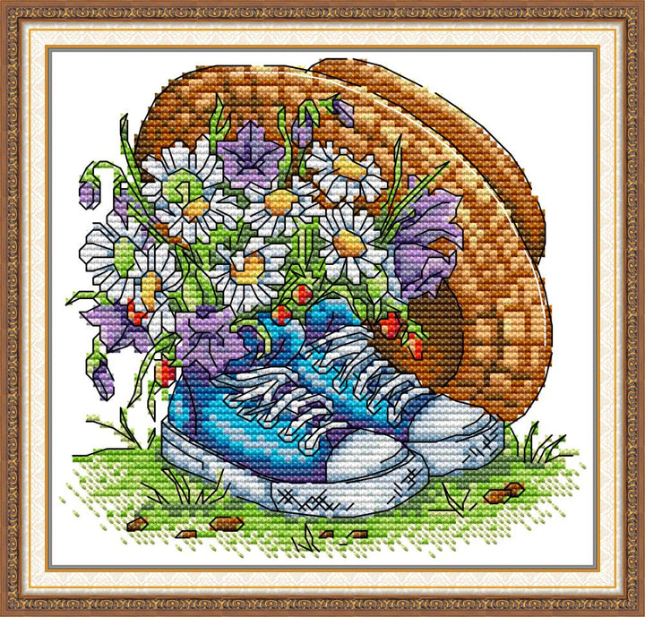 Daisies in Sneakers Cross Stitch Kits