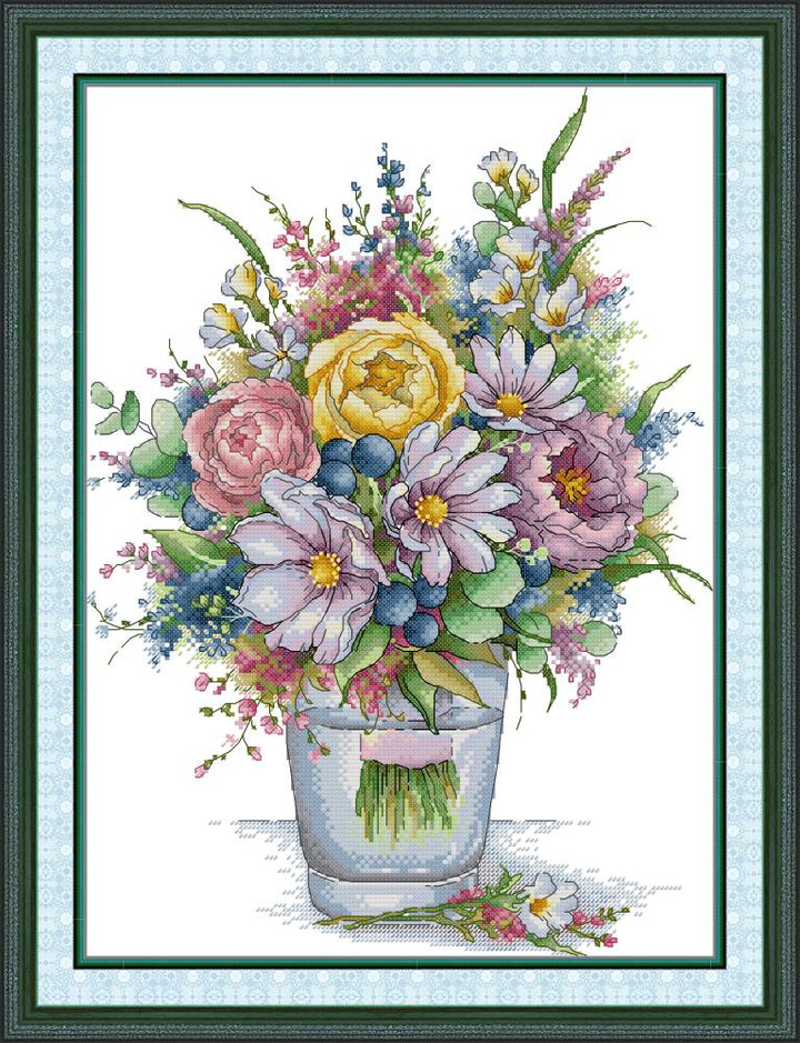 Multicolored Vases Cross Stitch Kits