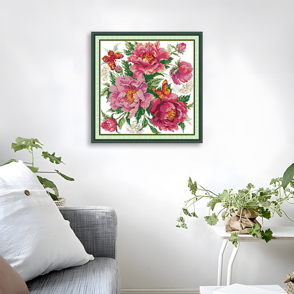 Peony Invites Butterflie Cross Stitch Kits