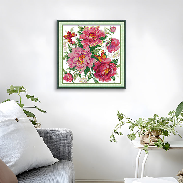 Peony Invites Butterflie Cross Stitch Kits