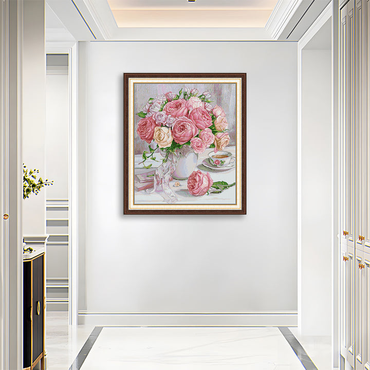 Roses in Full Bloom Cross Stitch Kits
