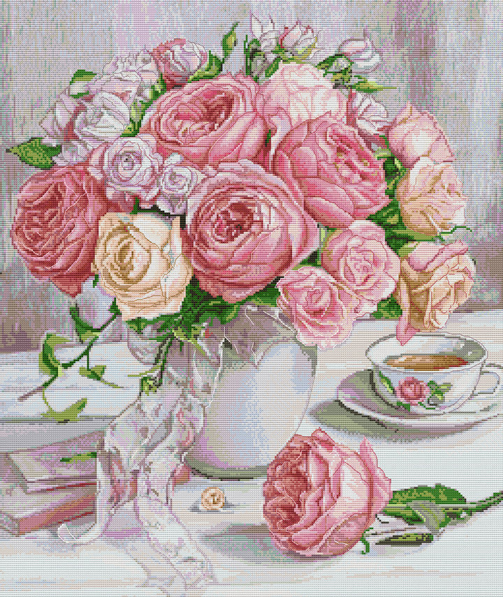 Roses in Full Bloom Cross Stitch Kits