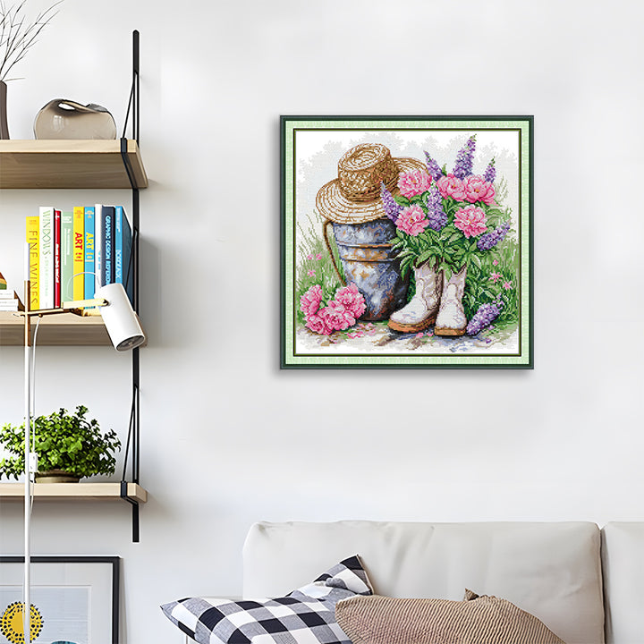 Flowers and Shoes Cross Stitch Kits