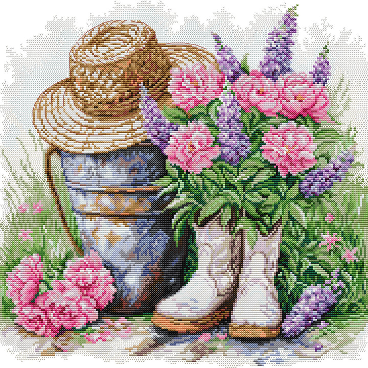 Flowers and Shoes Cross Stitch Kits