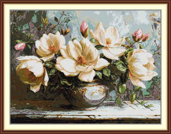 The Mysterious Magnolia Cross Stitch Kits