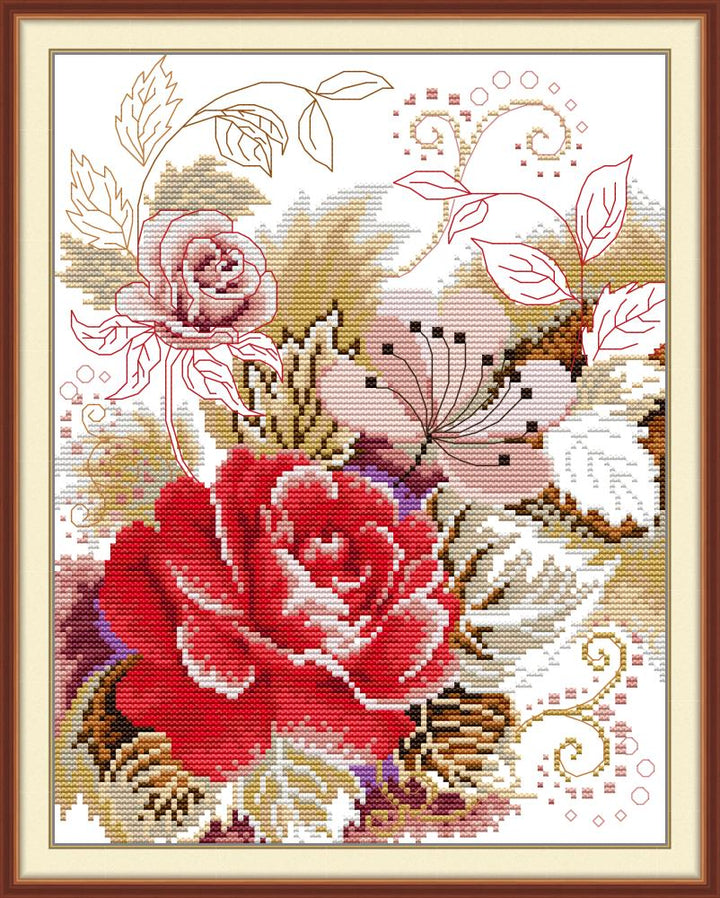 Peony Cross Stitch Kits