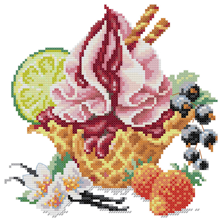 Vanilla Ice Cream Cross Stitch Kits