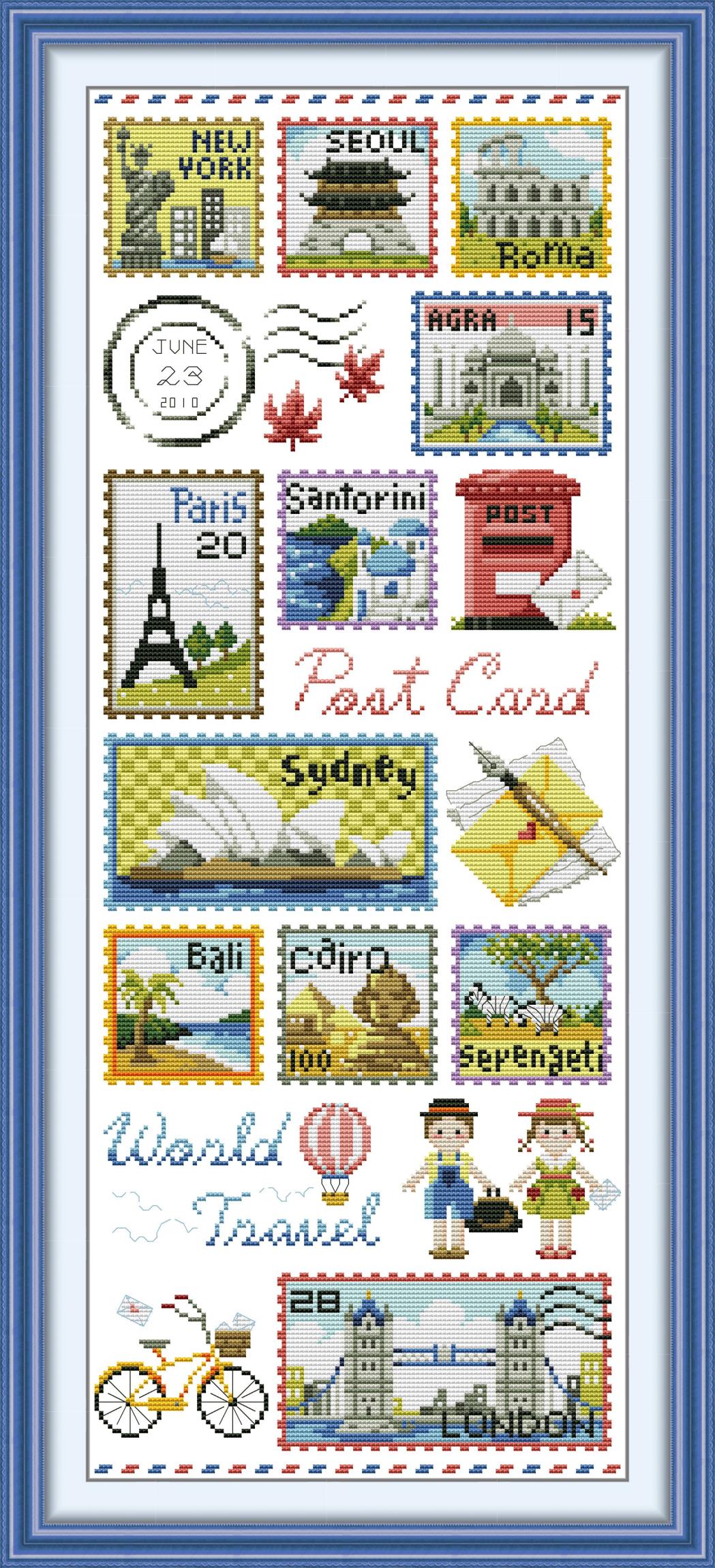 Stamp Collection Cross Stitch Kits
