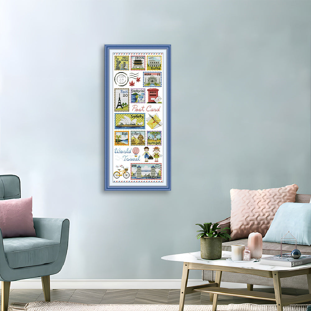 Stamp Collection Cross Stitch Kits
