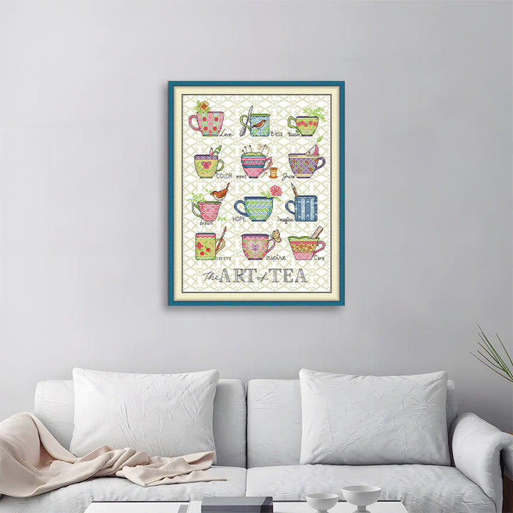 The Art of Tea Cups Cross Stitch Kits