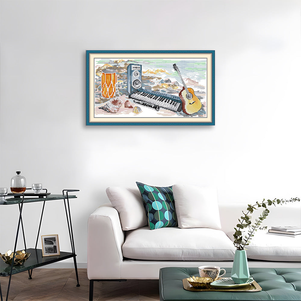 Seaside Musical Instruments Cross Stitch Kits