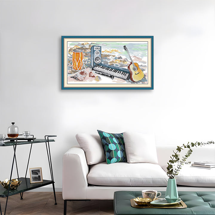 Seaside Musical Instruments Cross Stitch Kits