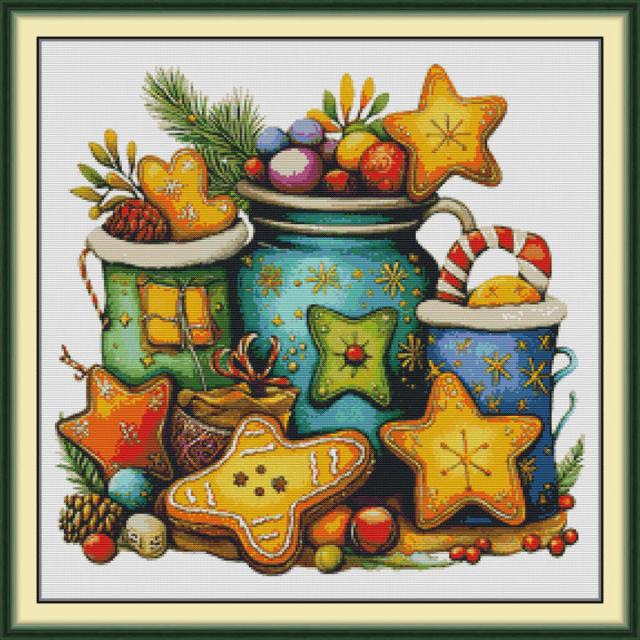 Christmas Star Cookies Cross Stitch Kits