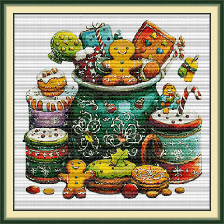 Christmas Gingerbread Man Cookies Cross Stitch Kits