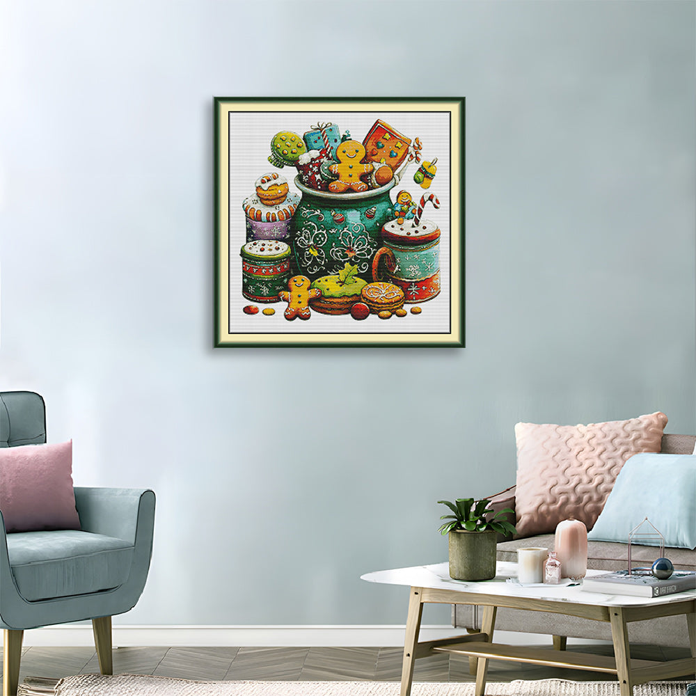 Christmas Gingerbread Man Cookies Cross Stitch Kits