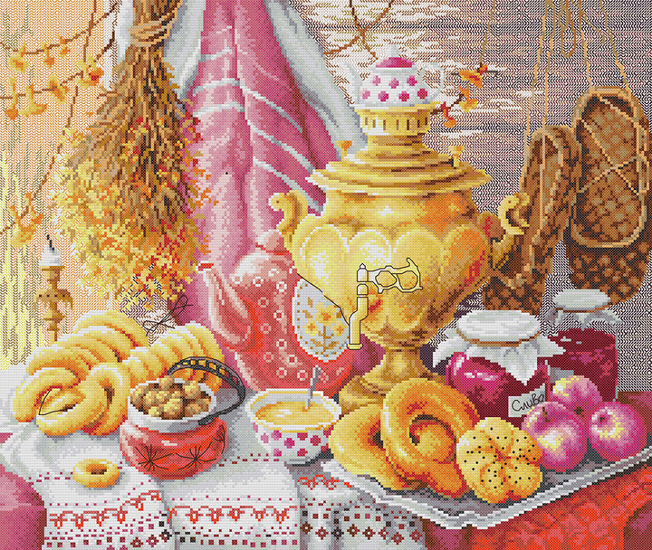 Russian Afternoon Tea Cross Stitch Kits