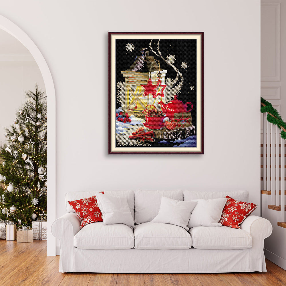 Warm Tea on a Winter Night Cross Stitch Kits