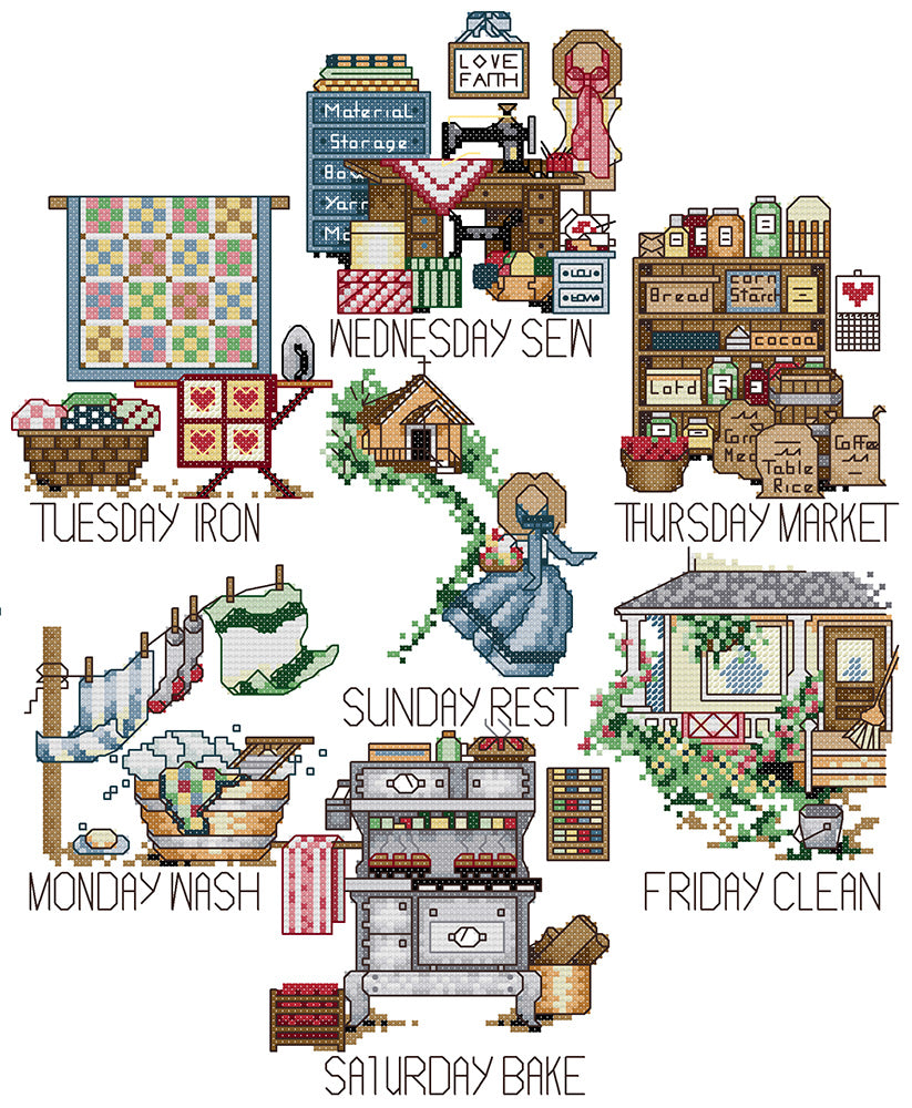 Weekly Plan Cross Stitch Kits
