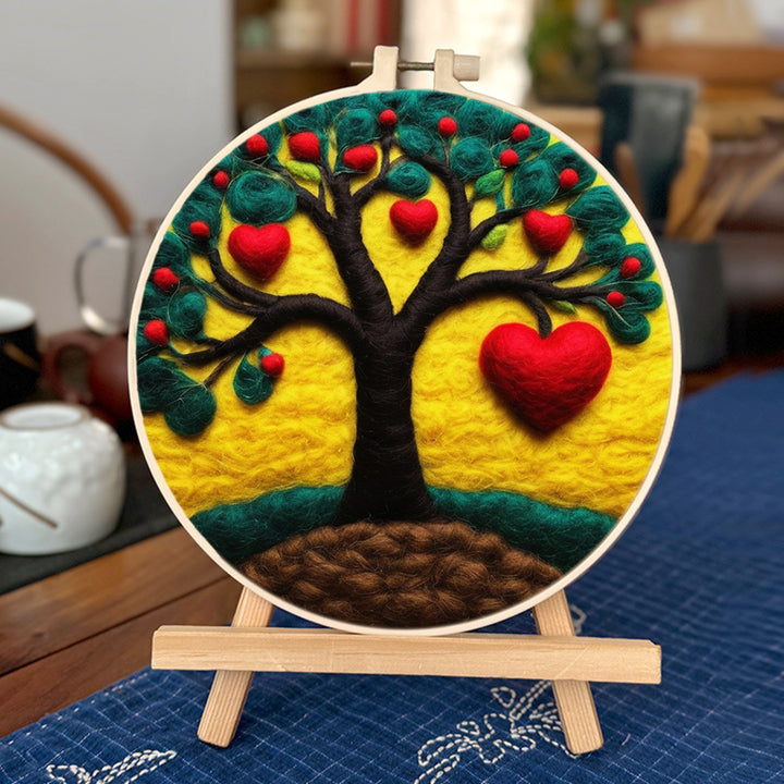 A Tree That Bears Heart-Shaped Fruit Wool Needle Felting Painting Kit