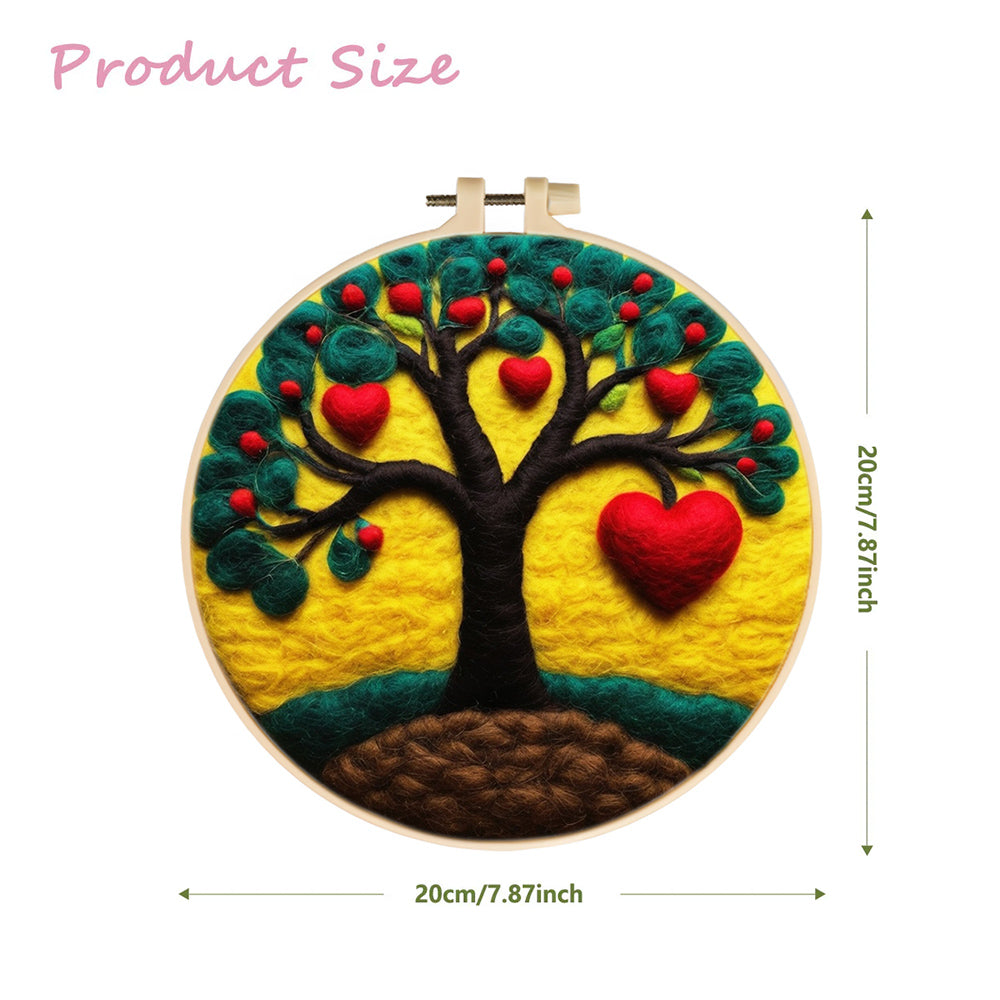 A Tree That Bears Heart-Shaped Fruit Wool Needle Felting Painting Kit