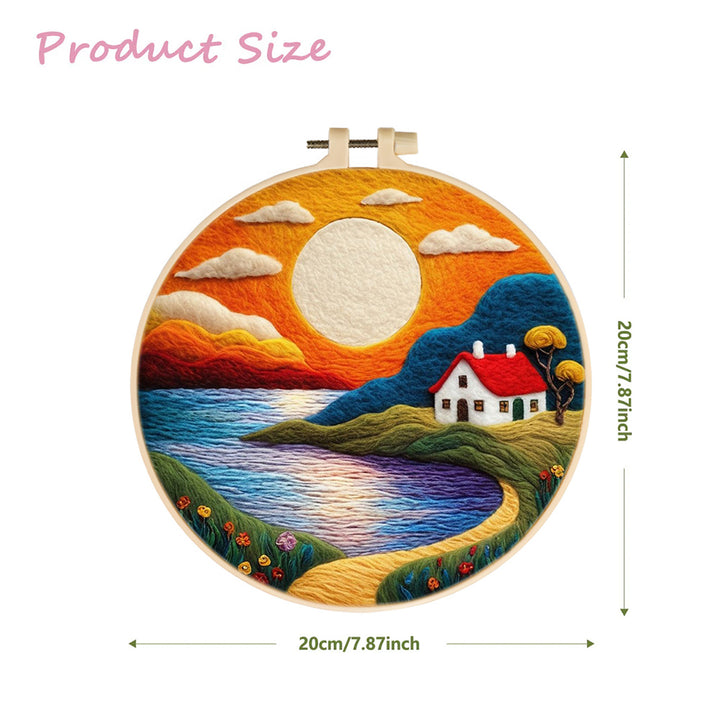 Golden Horizon and the Peaceful Home Wool Needle Felting Painting Kit