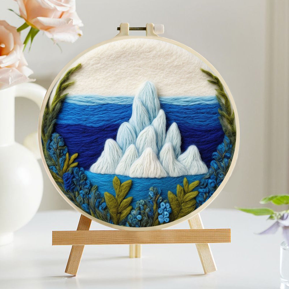 Deep Sea Snow Mountain Wool Needle Felting Painting Kit