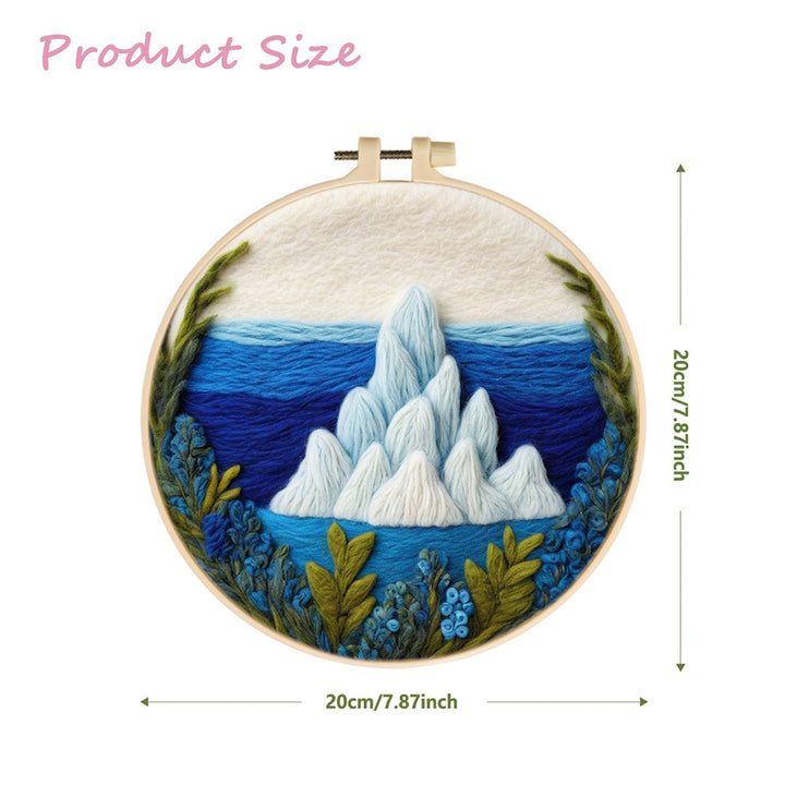 Deep Sea Snow Mountain Wool Needle Felting Painting Kit
