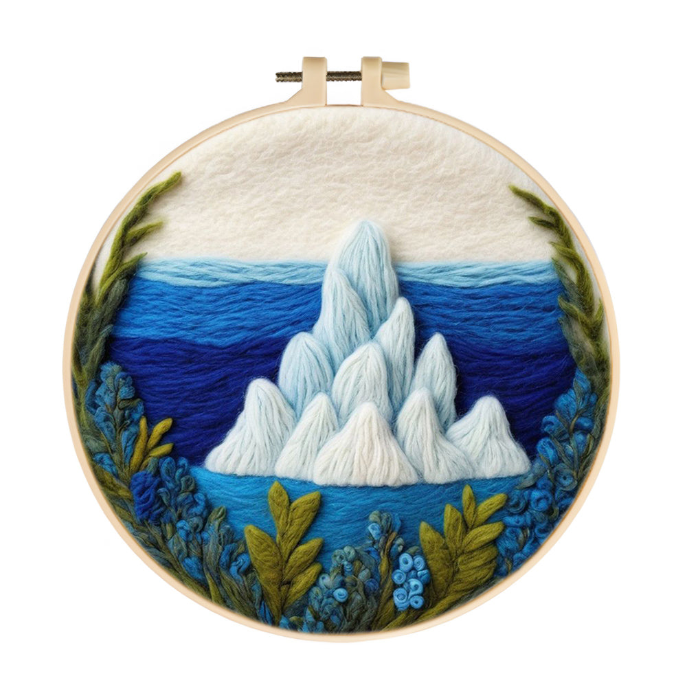 Deep Sea Snow Mountain Wool Needle Felting Painting Kit