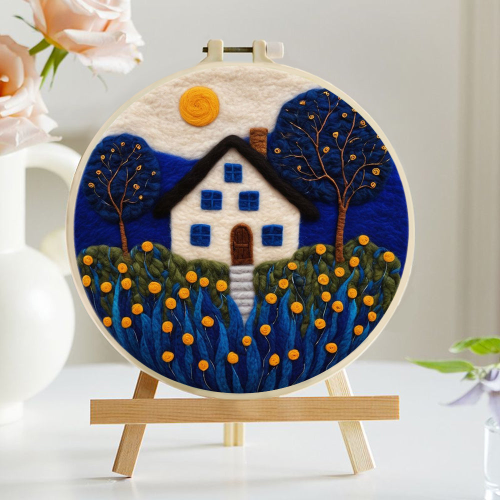 The House in the Garden Wool Needle Felting Painting Kit