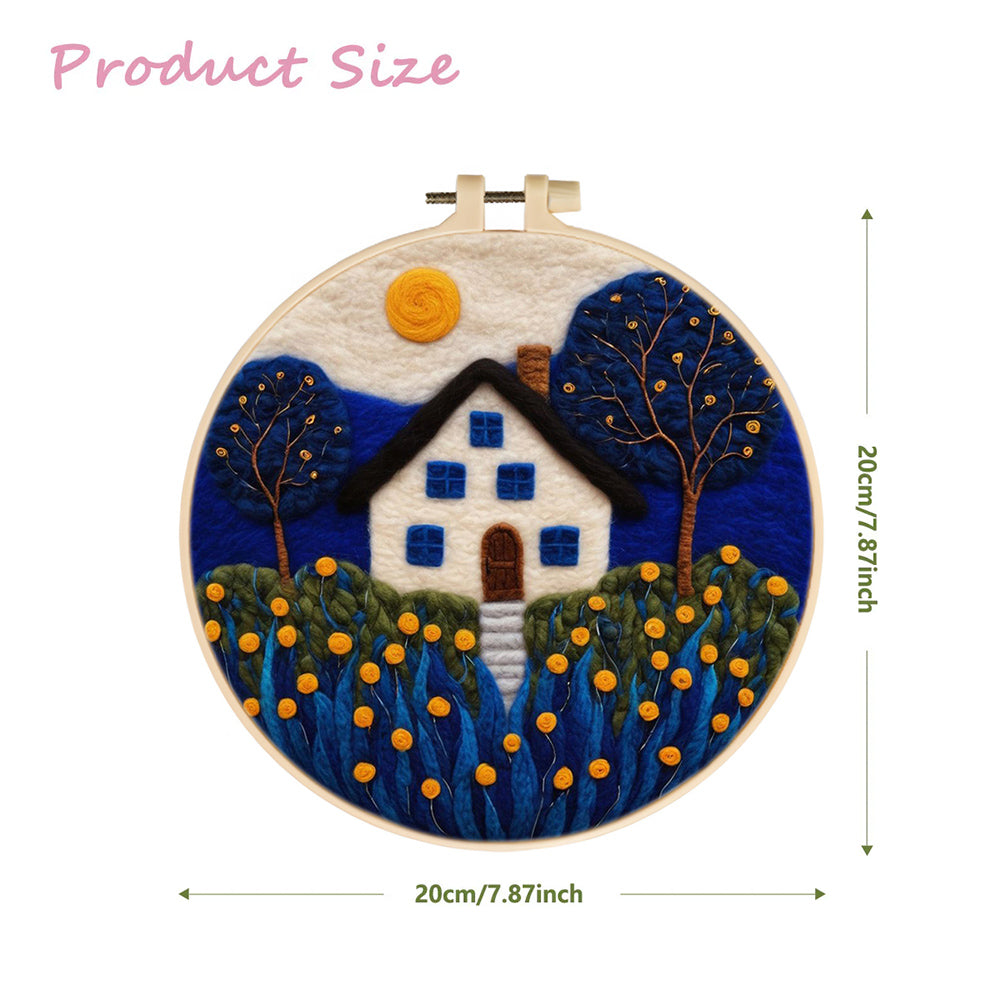 The House in the Garden Wool Needle Felting Painting Kit