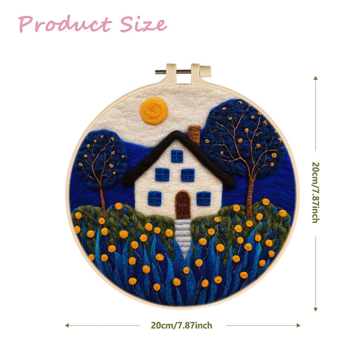 The House in the Garden Wool Needle Felting Painting Kit
