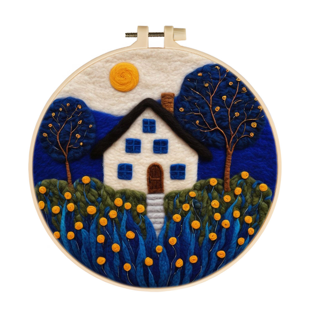The House in the Garden Wool Needle Felting Painting Kit