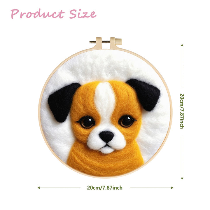 Puppy Portrait Wool Needle Felting Painting Kit