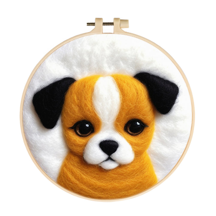 Puppy Portrait Wool Needle Felting Painting Kit