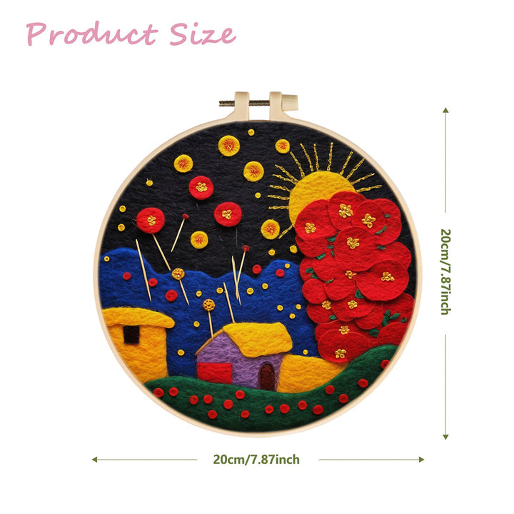 A Prosperous and Thriving Life Wool Needle Felting Painting Kit